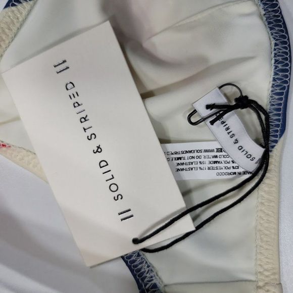 Solid & Striped The Rachel Bikini Top Red Slate Backgammon - Picture 6 of 8